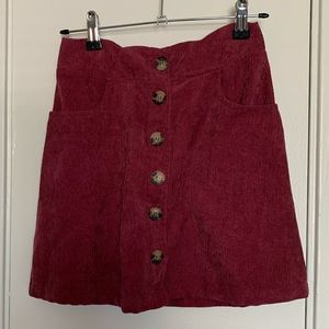 Amy Byer Pink Corduroy Skirt